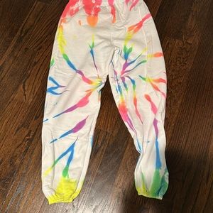 Tie dye neon sweatpants
